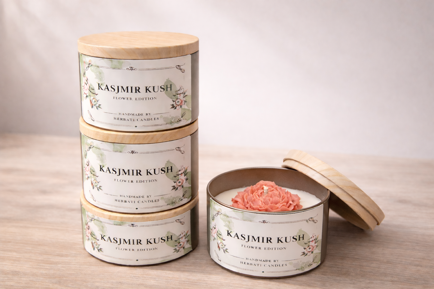 Ritual in a Tin - Candle by Herbati - Kasjmir Kush -Flower edition