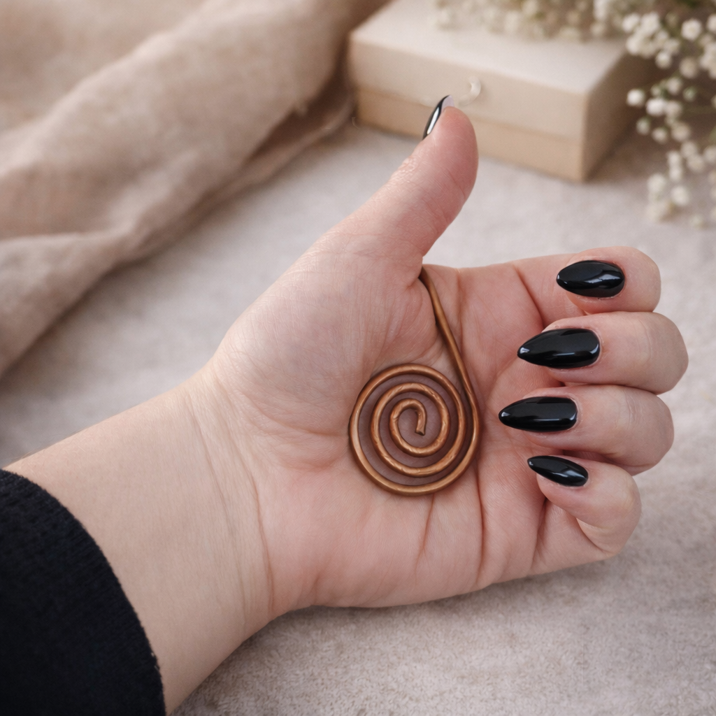 Reiki & Meditatie Spiraal Ring – Handgemaakt in Koper