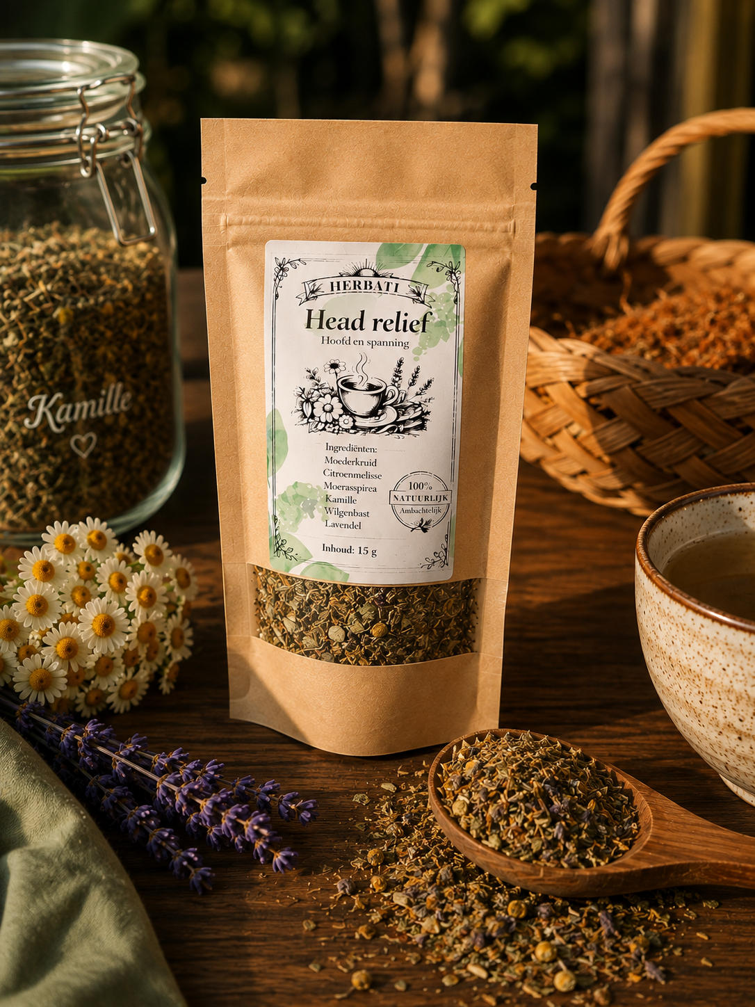 Head Relief – Kruideninfusie bij Hoofdpijn & Spanning