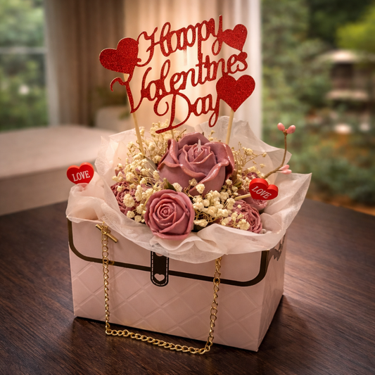 Eternal Flower Bouquet - Vintage bordeaux - Floral Explosion - VALENTINE EDITION