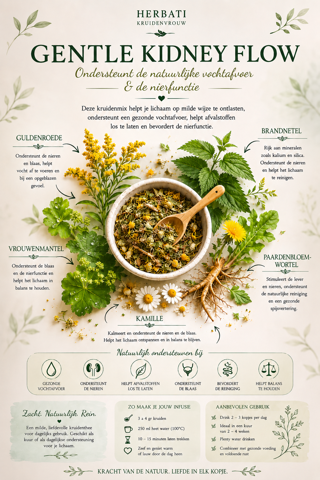 Gentle Kidney Flow – Kruideninfusie voor Vochtafvoer & Balans