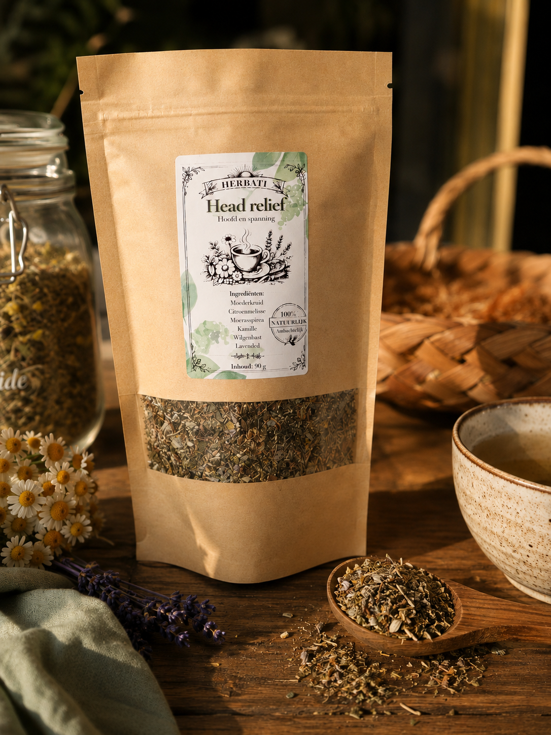 Head Relief – Kruideninfusie bij Hoofdpijn & Spanning