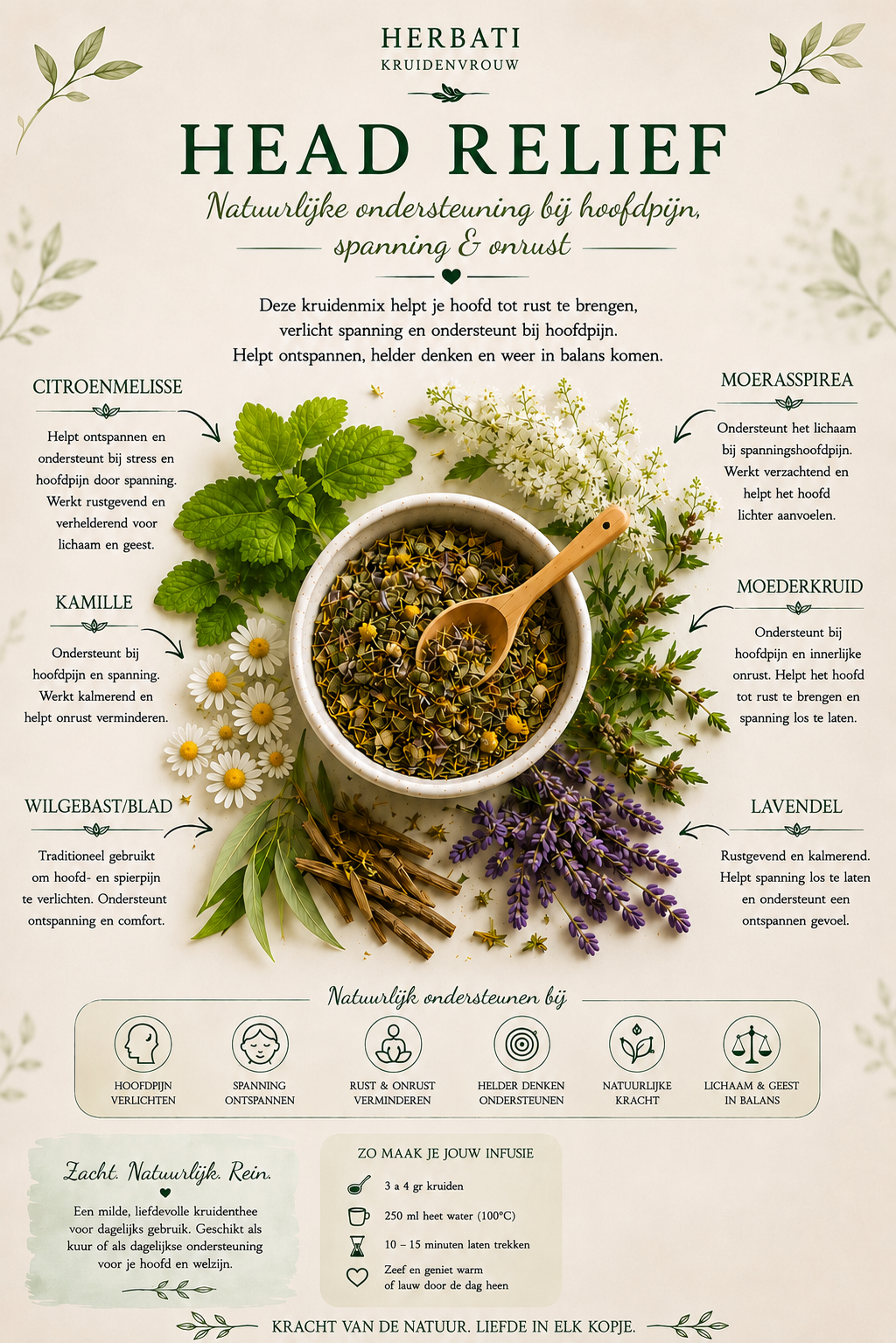 Head Relief – Kruideninfusie bij Hoofdpijn & Spanning