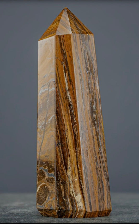Tijgeroog kristalpunt - xl 1100 gr