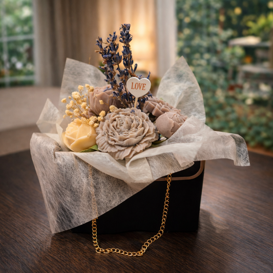 Eternal Flower Bouquet - Vintage Grey Lavendel - Floral Explosion