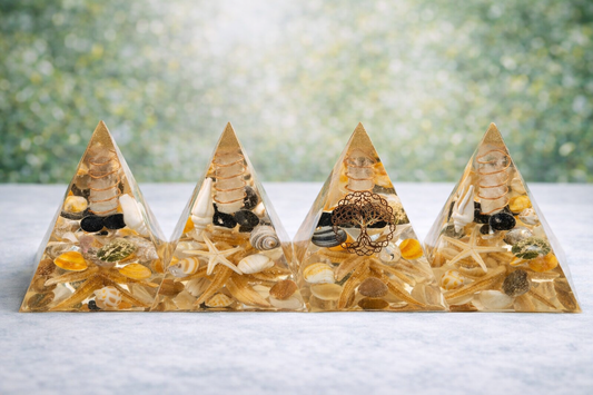 Ocean Piramide met koper en Bergkristal